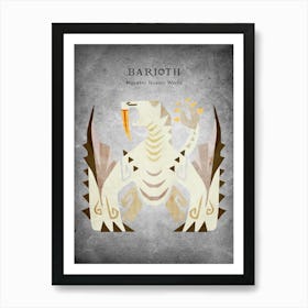 Barioth Vintage Art Print