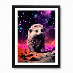 Hedgehog In Space Art Print