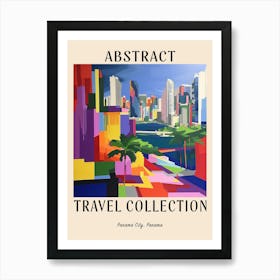 Abstract Travel Collection Poster Panama City Panama 4 Art Print