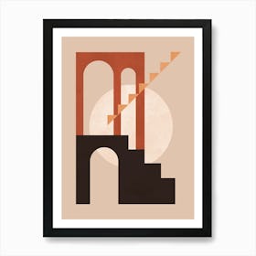 Architectural geometric shapes 14 Art Print