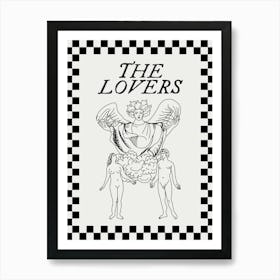 The Lovers Print | The Lovers Wall Art | Love Prints | Tarot Card Spiritual Wall Art | Tarot Prints | Music Lyrics Wall Art | Valentine’s Day Romantic Art | Neutral Art Print