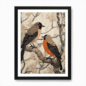 Two Birds Art Nouveau Poster 7 Art Print