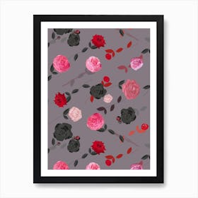 Pink Red Peony Art Print