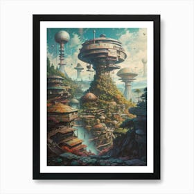 Futuristic City 18 Art Print