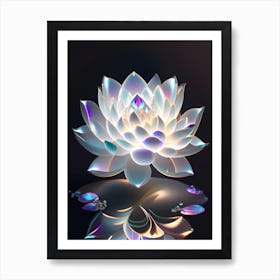 White Lotus Holographic 4 Art Print