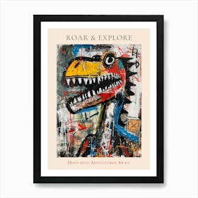 Graffiti Abstract Dinosaur 4 Poster Art Print