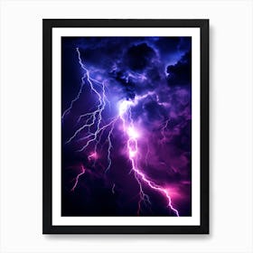 Lightning In The Sky 9 Art Print