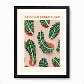 Kale Pattern Illustration Poster 1 Art Print