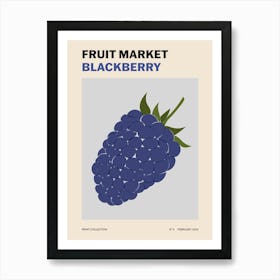 Fruit Market No. 5 Blackberry Art Print