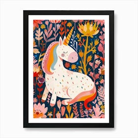 Colourful Unicorn Fauvism Inspired 2 Art Print