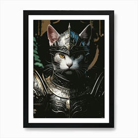 Cat Warrior Knight Poster