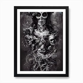 Day Of The Dead Skull 4 Art Print