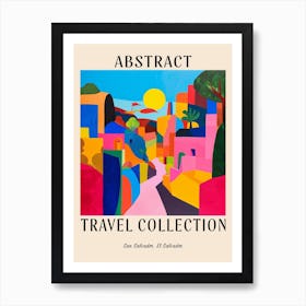 Abstract Travel Collection Poster San Salvador El Salvador 1 Art Print