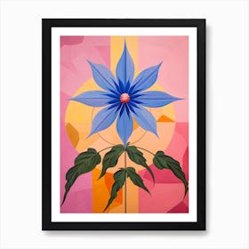 Lobelia 3 Hilma Af Klint Inspired Pastel Flower Painting Art Print