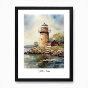 Green Bay Watercolor 4travel Poster Art Print