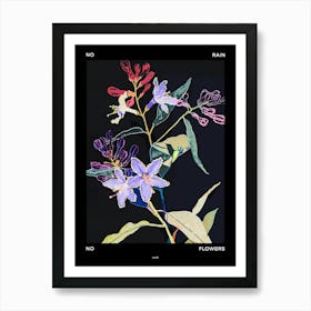 No Rain No Flowers Poster Lilac 2 Art Print