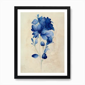Blue Flower 3 Art Print