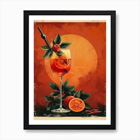 Vintage Cocktail Poster Art Print