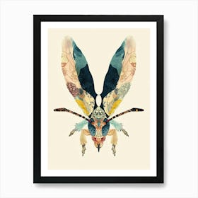 Colourful Insect Illustration Hornet 15 Art Print