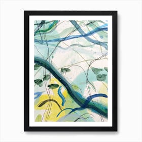 Forest Walking, Acrylic Painting Art Print
