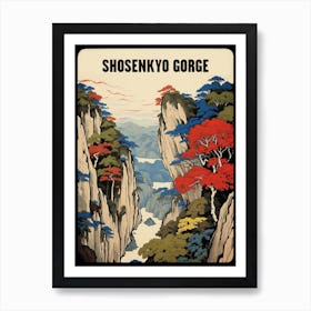 Shosenkyo Gorge, Japan Vintage Travel Art 3 Poster Art Print