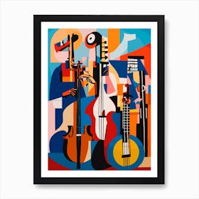 Jazz Musicians abstract Art Print