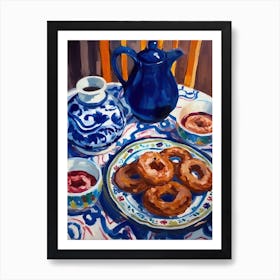 Cinnamon Sugar Donuts Painting 1 Art Print