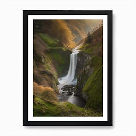 Pistyll Rhaeadr, United Kingdom Realistic Photograph (3) Art Print