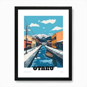 Otaru Japan 3 Colourful Travel Poster Art Print