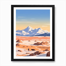 Mongolia 1 Travel Illustration Art Print