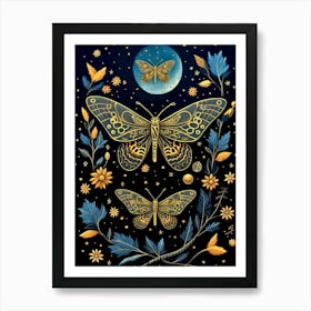 Butterflies Of The Night Art Print