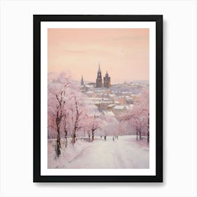 Dreamy Winter Painting Edinburgh Scotland 1 Art Print