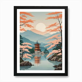 Miyajima Island Japan Vintage Travel Art (2) Art Print