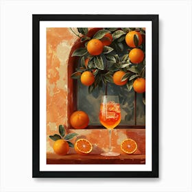 Oranges In The Window Art Print