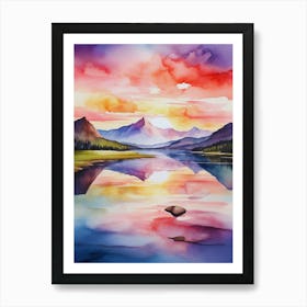 Sunset In The Mountains 7 Art Print