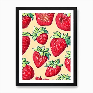 grandma core strawberry pattern Art Board Print for Sale by