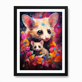  A Baby Possum With Mother 1 Art Print