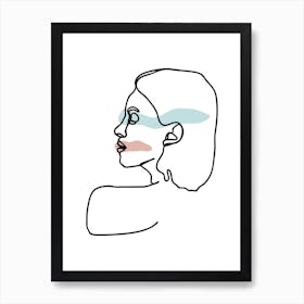 Female Shoulder Line Art Art Print