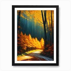 Autumn Road 2 Art Print