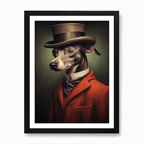 Gangster Dog Italian Greyhound 2 Art Print