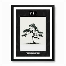 Pine Tree Pixel Illustration 4 Poster Art Print