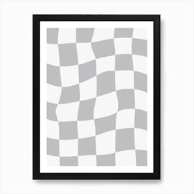 Checkerboard - Grey Art Print