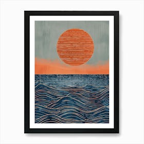 Sunset Over The Ocean 45 Art Print