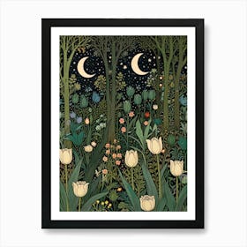 William Morris Night In The Garden 9 Art Print