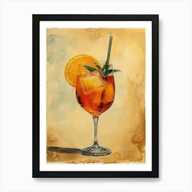 Aperol Spritz Orange 81 Art Print