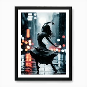 Dancer In The Rain Art Print