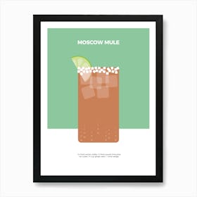 Cocktail Poster Moscow Mule 1 Art Print