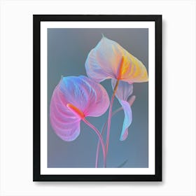 Iridescent Flower Flamingo Flower 1 Art Print