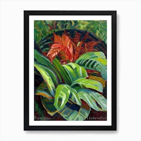 Bird S Nest Fern Cézanne Style Art Print