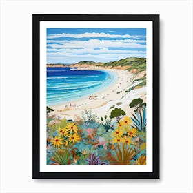 Esperance Beach, Australia, Matisse And Rousseau Style 4 Art Print